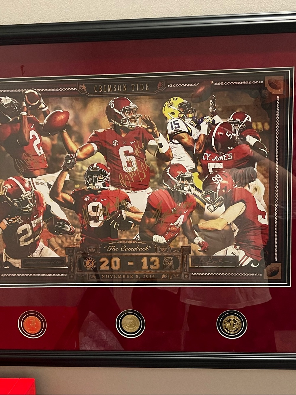 Alabama football Daniel Moore 2014 “The Comeback” print